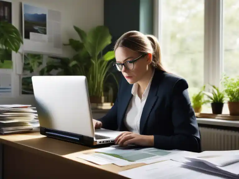 An environmental consultant at work