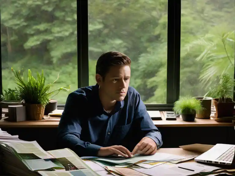 A Shrewsbury, Shropshire environmental consultant at work.